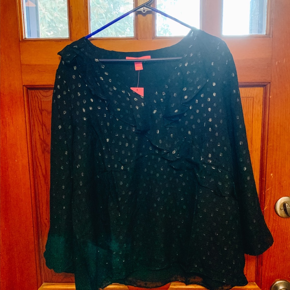 Lilly Pulitzer Black Silk Shirt